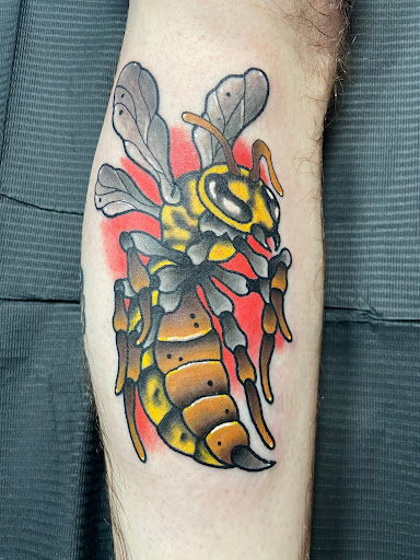Explore american traditional tattoo filler ideas, creative tattoo ideas in Gansevoort, available at The Gold Tooth Grin Tattoo Company