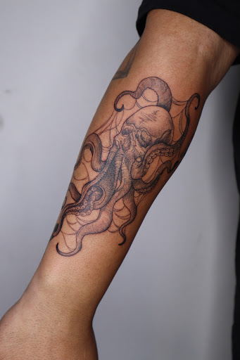 Explore wednesday addams tattoo ideas, creative tattoo ideas in San Diego, available at Nothing Sacred Tattoo