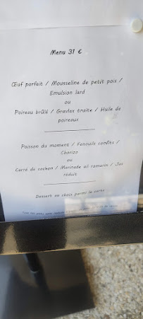 Le Bateau d'Emile à Serrières menu