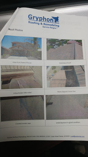 Roofing Contractor «Gryphon Roofing & Remodeling», reviews and photos, 2128 E Cedar St, Tempe, AZ 85281, USA