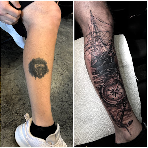 Explore tattoo ideas for new dads, creative tattoo ideas in Fairmont, available at Heretic Ink