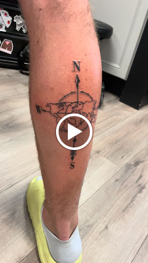 Explore religious sleeve tattoo ideas, creative tattoo ideas in Laconia, available at Circus Tattoo
