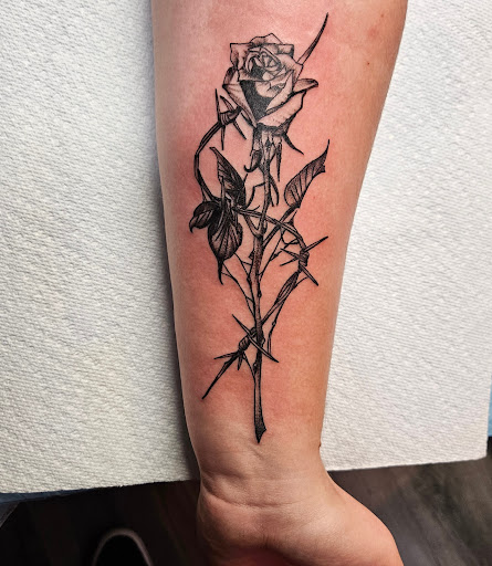 Explore anime tattoo sleeve ideas, creative tattoo ideas in Cumberland, available at Queen City Ink