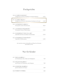 Menu / carte de Pizzeria und Gasthaus Zur Schlangenkrone (Schleife) à Schleife