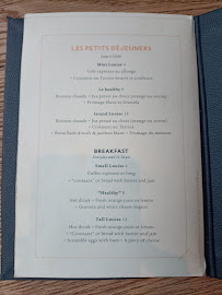 La Petite Louise à Paris menu