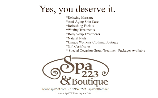 Day Spa «Spa 223 & Boutique», reviews and photos, 223 Huron Ave, Port Huron, MI 48060, USA