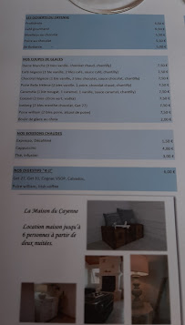Restaurant français Le Cayenne à Marennes - menu / carte