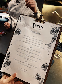 Restaurant Terra à Paris (le menu)
