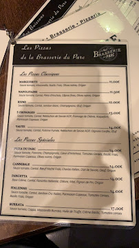 Brasserie du Parc à Annecy menu