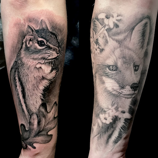 Explore flower finger tattoo ideas, creative tattoo ideas in Barre, available at Rock City Tattoo