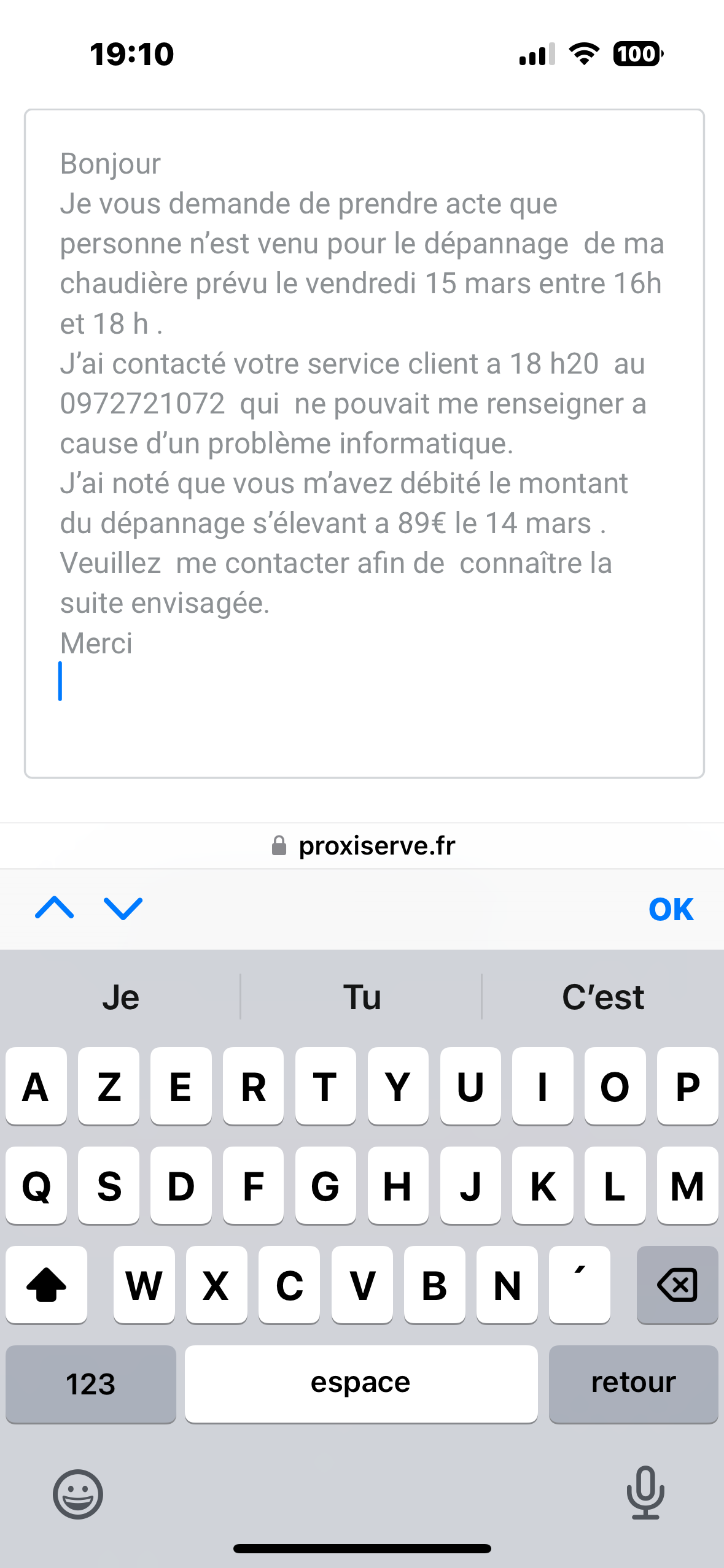 Photo n° 1 de l'avis de Ludo.b fait le 15/03/2024 à 18:40