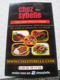 Chez Sybelle à Riedisheim menu