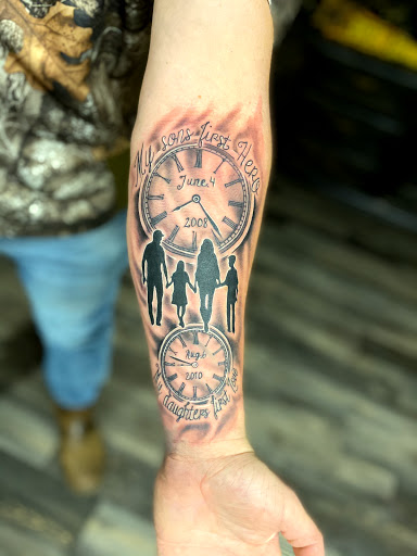 Explore chinese symbol tattoo ideas, creative tattoo ideas in Warner Robins, available at Untold Pain Tattoo Studio