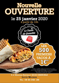 Restaurant de tacos Le Tacos de Grenoble - Jean Jaurès à Grenoble (le menu)