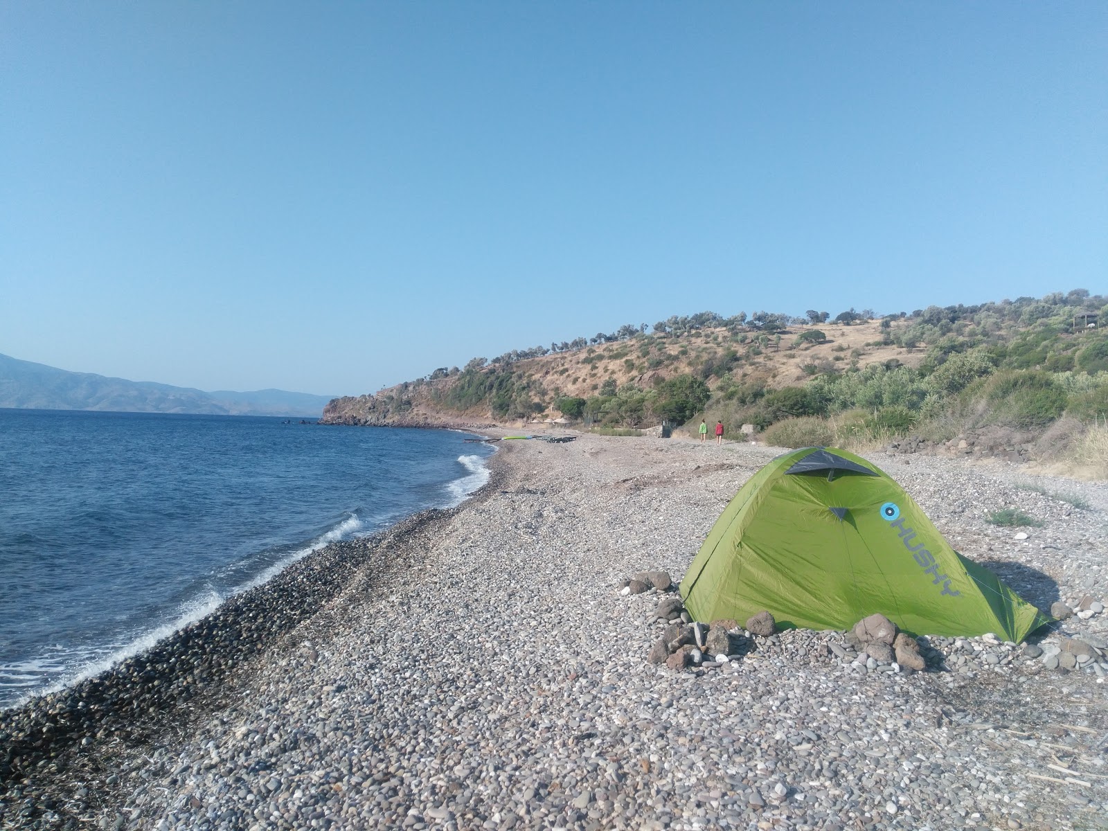 Foto de Kaldera-Assos beach con guijarro ligero superficie