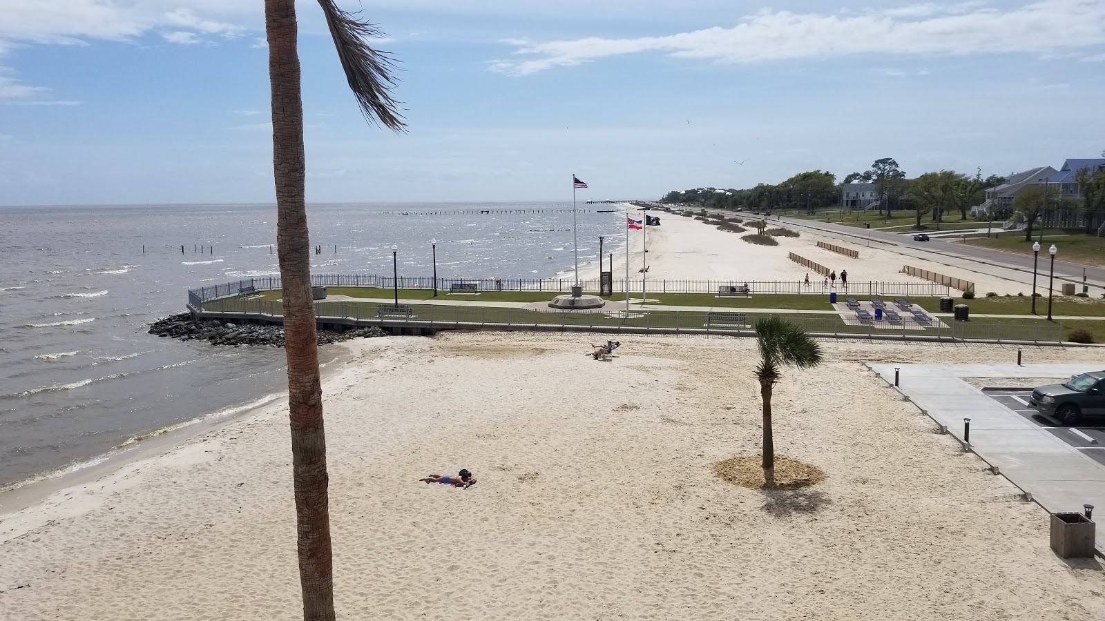 Waveland Pier beach 🏖️ Waveland, Mississippi, United States detailed