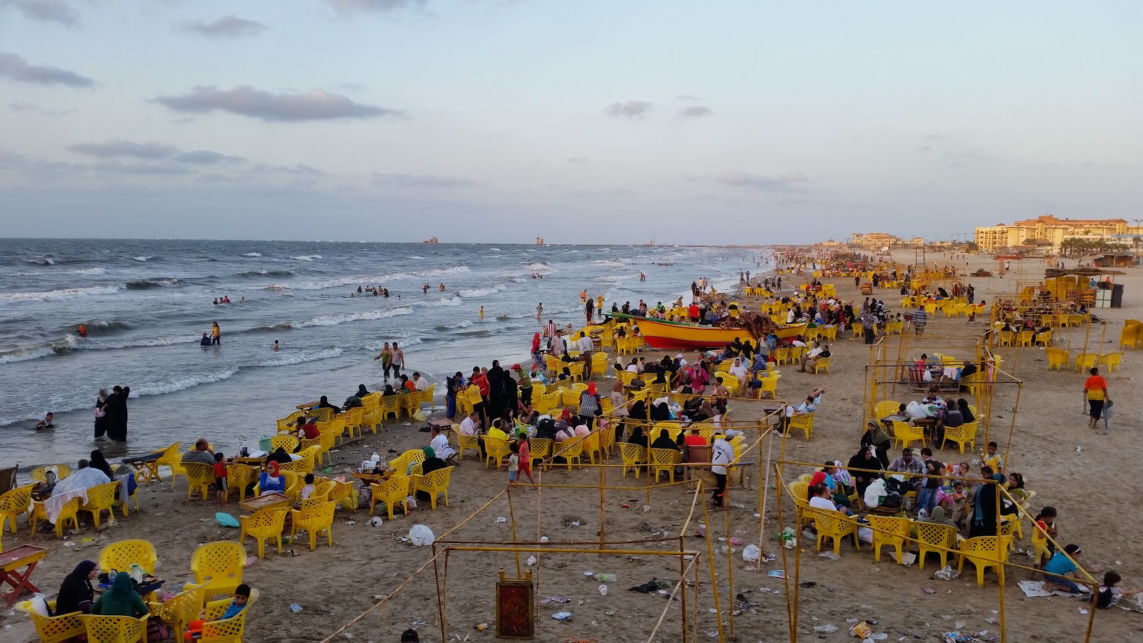Fotografija Port Said Beach z turkizna čista voda površino