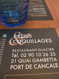 Crèpes et Coquillages à Cancale menu