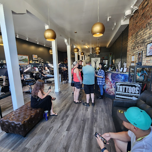 Explore ice hockey tattoo ideas, creative tattoo ideas in Salt Lake City, available at Giant Robot Tattoos