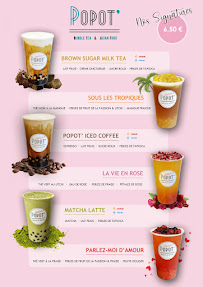 Menu du POPOT' Bubble tea & Asian food à Paris