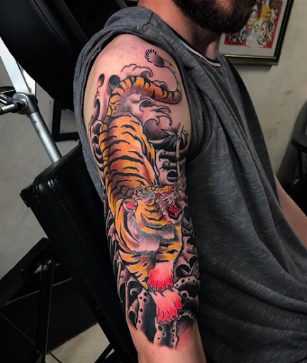 Explore jeep tattoo ideas, creative tattoo ideas in Morehead City, available at Diamond City Tattoo