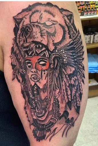 Explore courage tattoo ideas, creative tattoo ideas in Hudson Falls, available at ALTERED ADDICTION TATTOOS