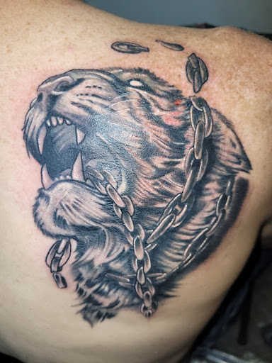 Explore nurse tattoo sleeve ideas, creative tattoo ideas in Angola, available at Hoodlum Ink