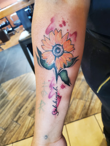 Explore half chest tattoo ideas, creative tattoo ideas in Albuquerque, available at Relic Tattoo Co.