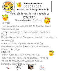 Menu / carte de La Kruys Straete à Wormhout