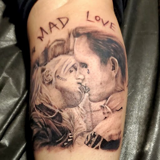 Explore back shoulder tattoo ideas, creative tattoo ideas in Fresno, available at Happy Client Tattoo