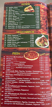 Menu du Bistro Amira à Güstrow