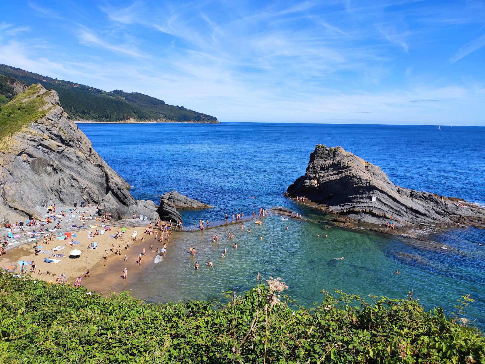 Foto di Spiaggia di Aritzatxu con una superficie del sabbia beige