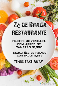 Carte du Restaurante Zé de Braga à Porto
