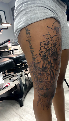 Explore tattoo ideas lettering, creative tattoo ideas in Wake Forest, available at Revelation Ink Tattoo and Piercing