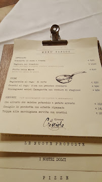 Restaurant Ristorante Il Cresciolo à Offagna (le menu)