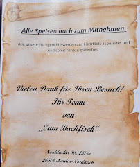 Zum Backfisch à Norden menu