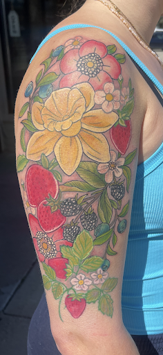 Explore simple leg tattoo ideas, creative tattoo ideas in Clintonville, available at Honey Heart Tattoo