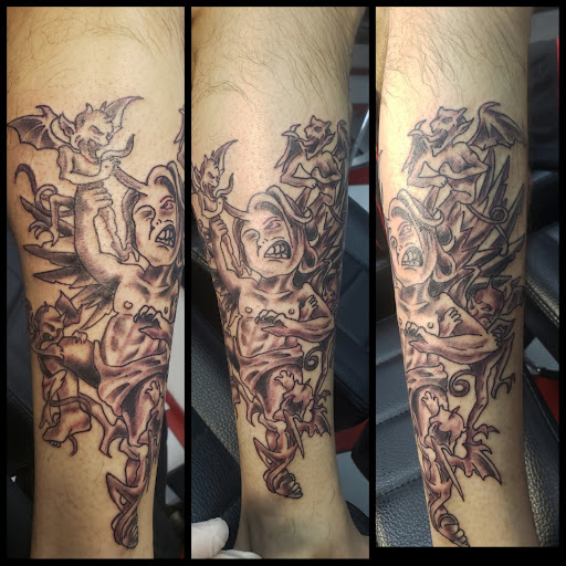 Explore racing tattoo ideas, creative tattoo ideas in Vinton, available at Cherry Bomb Tattoo and piercing