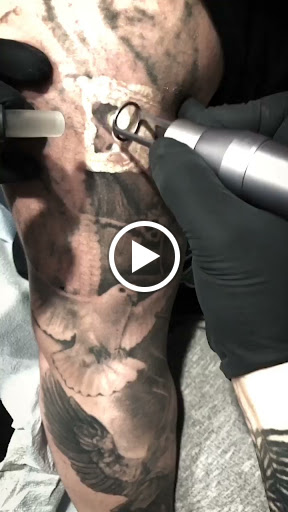 Explore snowboard tattoo ideas, creative tattoo ideas in Kissimmee, available at Fallen Sparrow Tattoo Co