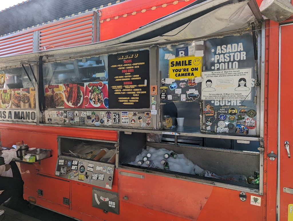 Don Pollon BBQ rib and chicken taco truck 90022