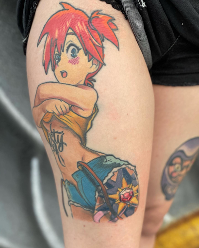 Explore back shoulder tattoo ideas for men, creative tattoo ideas in Goose Creek, available at Red Kirin Tattoo