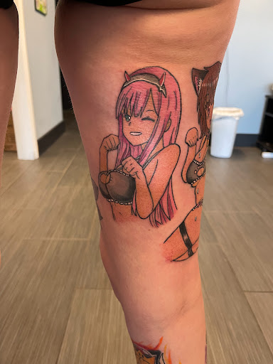 Explore simple sleeve tattoo ideas, creative tattoo ideas in Palm Harbor, available at Angry Owl Tattoo and Piercing