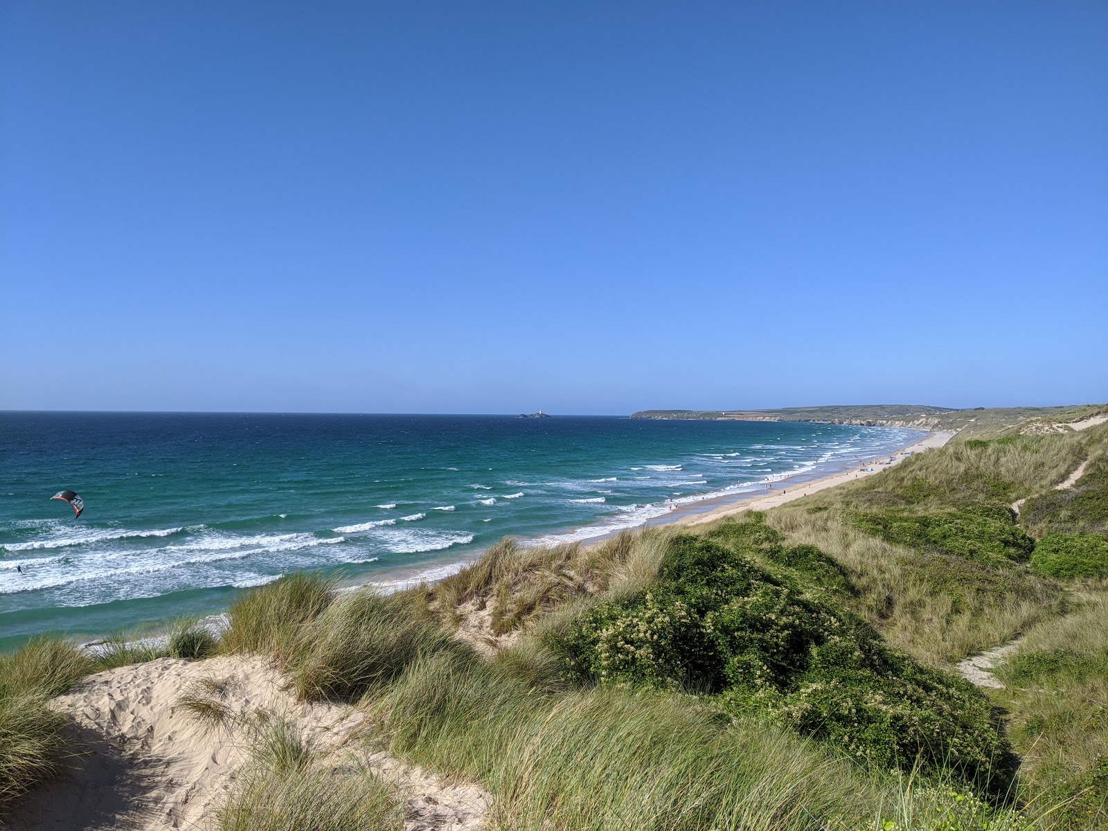 Foto van Mexico Towans beach met fijne beige zand oppervlakte