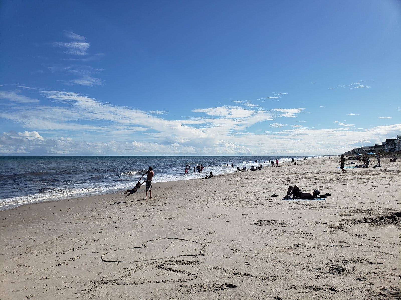 Foto van North Topsail beach met turquoise puur water oppervlakte