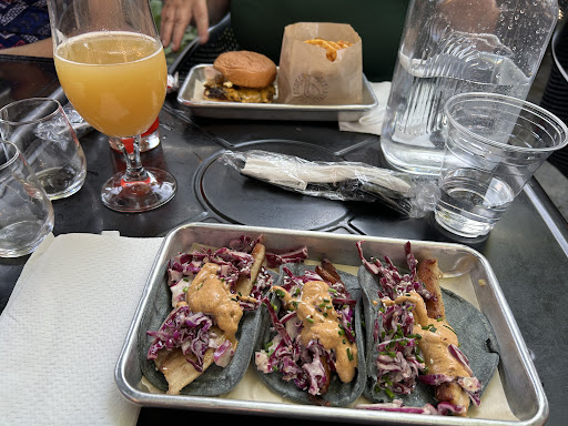 Pork belly tacos and a hazy, Kayfabe IPA. 