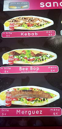 Kebab Bee Bop Kebab à Les Herbiers (le menu)