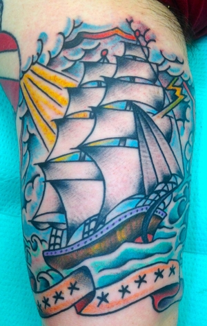 Explore black and white sleeve tattoo ideas, creative tattoo ideas in Brooklyn, available at Electric Lotus Tattoo