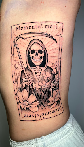 Explore red cardinal tattoo ideas, creative tattoo ideas in Deerfield Beach, available at Black Rose Tattoo Studio