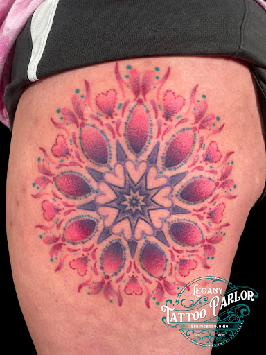 Explore love hate tattoo ideas, creative tattoo ideas in Springboro, available at Legacy Tattoo Parlor