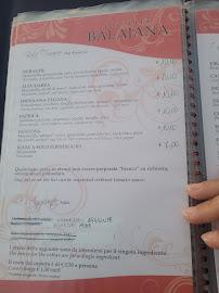 Menu / carte de Pizzeria Balajana à Santa Teresa Gallura